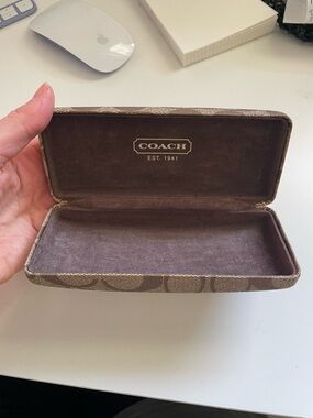 Coach Brown Signature Eyewear Case